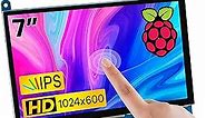 7 Inch IPS LCD Touch Screen Display Panel 1024×600 Capacitive Screen HDMI Monitor for Raspberry Pi5/Pi4/Pi3/ZERO W, BB Black, Windows 10 8 7