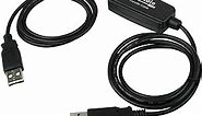 Plugable USB Transfer Cable, Unlimited Use, Transfer Data Between 2 Windows PC's, Compatible with Windows 11, 10, 7, XP, Bravura Easy Computer Sync Software Included