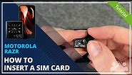 Motorola Razr - How to insert a SIM card • 📲 • 📶 • ✅ • | Tutorial