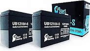 2 Pack UB12100-S 12V 10Ah Battery Sealed Lead Acid SLA Replacement for Schwinn Stealth 1000, ST1000, S500, S400, S350, S600, S180 Electric Scooter Battery, 12 Volt 10 Amp Hour Batteries, AGM, 24V