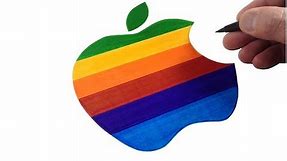 How to Draw the Rainbow Apple Logo