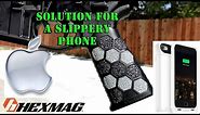 Solution for a slippery phone HexMag Grip Tape on a mophie battery case