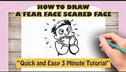 How to Draw A Fear Face | Scared Face