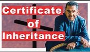 What is a Certificate of Inheritance?