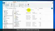 How to Find files by date modified in Windows