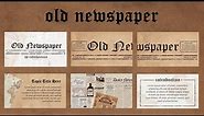 old newspaper ppt (free template)
