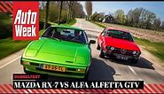 Alfa Romeo Alfetta GTV (1976) vs Mazda RX7 (1979)
