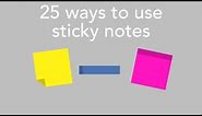25 ways to use sticky notes