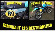 Yamaha IT 125 H (1983) Full restoration, + first run, vintage Enduro, DT125 MX, DT125 LC, Rare125
