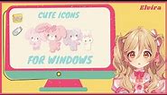 How to set Cute Desktop Icons│Make your desktop look Cute│Join our DISCORD│Elvira