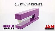 JAM PAPER® Purple Modern Desk Stapler