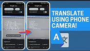 Translate Using Phone Camera | How to use Google Translate App (2023)