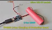 TP4056 Li-ion Battery Charging with Protection Board - Micro USB 5V interface