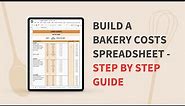Create a cake costs spreadsheet