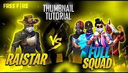 1 vs 4 thumbnail tutorial like nonstop gaming || free fire thuumbnail tutorial