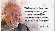 Paulo Coelho El Miedo Al Fracaso Spanish Wall Art Unframed 10"x8" Watercolor Style Inspirational Quotation Print for Classroom, Office Decor. Ideal for and Those Who Love Spanish Motivational Quotes