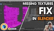 Finding MISSING TEXTURES (Pink Texture Fix) in Blender!