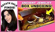 Antique jewellery Box Unboxing And Estate Sale Finds! Source With Me!