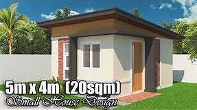 5m x 4m (20 sq.m) SMALL HOUSE DESIGN with 1 BEDROOM