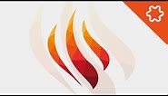 Illustrator Tutorial / Polygon Low Poly Flame Fire Logo Design Tutorial / Beginner to Advanced