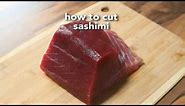 how to cut sashimi