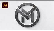 M logo design - logo design illustrator