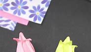 Sticky note origami tulip #easyorigami #origamiflower