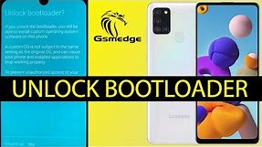 Samsung A21S How to unlock bootloader and show oem unlock