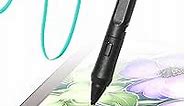 Pressure Sensitive Smart Stylus Pen with Palm Rejection and Shortcut Button. Battery-Less. Compatible with Apple iPad/iPhone/Android/Switch/Chromebook (Aqua Green)