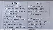 Difference Between Group And Team?-Class Series