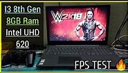 WWE 2K18 Game Tested on Low end pc|i3 8GB Ram & Intel UHD 620|Fps Test 😇|