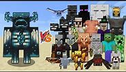 Warden vs Every mob in Minecraft (Bedrock Edition) - Minecraft 1.19 Warden vs All Mobs