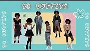 40 different outfits ( a mix of aesthetics, but mainly soft grunge )