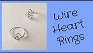 Double Heart Rings // Easy Wire Jewelry Making Tutorial