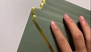 100 Pcs #10 Business Envelopes with Gold Border, Envelopes Letter Size 4 1/8 x 9 1/2 Inches Sage Green Self Seal Standard V Flap Envelopes with Gold Stickers for Office Checks, Business, Letter Mailin