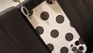 Chic Black White Polka Dot Phone Case for iPhone 12 Pro Max