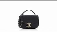 Chanel Quilted Coco Cuba Top Handle Flap Bag Black