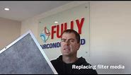 How to replace filter media to your ducted air conditioned or gas heater panel filter