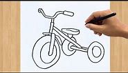 How to Draw a Tricycle Drawing Easy Step by Step