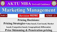 Pricing Decisions, Pricing Strategies, Marketing Management mba, aktu mba notes, aktu mba lectures