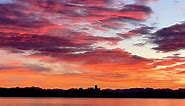 “Sunrise Color Explosion” An explosion of fiery colors filled the sky over Lake Washington, the Bellevue cityscape and Cascade Mountains as viewed from Seattle, Washington! 💛❤️🧡 2024 Feb 17 ~ Emerita @emeritalwheelingphotography | Emerita L Wheeling Photography