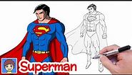How to Draw Superman Step by Step - Easy Drawing Tutorial