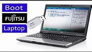 How to boot Fujitsu laptop using bootable usb drive