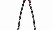 US Cargo Control - 9/32 Inch x 5 Foot Adjustable 2-Leg Chain Sling with Sling Hook - Grade 100 Alloy Steel - Overhead Lifting Sling for Large and Heavy Cargo