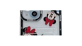 iFiLOVE for iPhone 15 Pro Max Minnie Mouse Case with Card Holder, Girls Boys Kids Women Cute Cartoon Card Slot Pocket Protective Case Cover for iPhone 15 Pro Max (No.6)