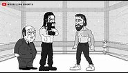 Roman Reigns vs Jey Uso Hell in a Cell Parody Cartoon (feat. Bill Goldberg)