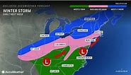 Forecast map shows N.J.'s  snow chances from next week's winter storm