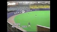 Snagging my 2,000th baseball at Olympic Stadium in 2003