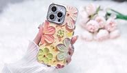Colorful Retro Oil Painting Print Flowers Phone Cover Stylish Durable TPU Protective Case for Girls Women phonecase (Multicolor03, iPhone 15 Plus)