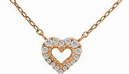 Heart Pendant Necklace 14k Rose Gold
